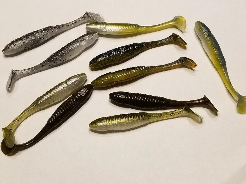 3.5" swim baits Swim Jig Trailers Motley Fishing