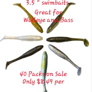 3.5" swim baits - Swim Jig Trailers