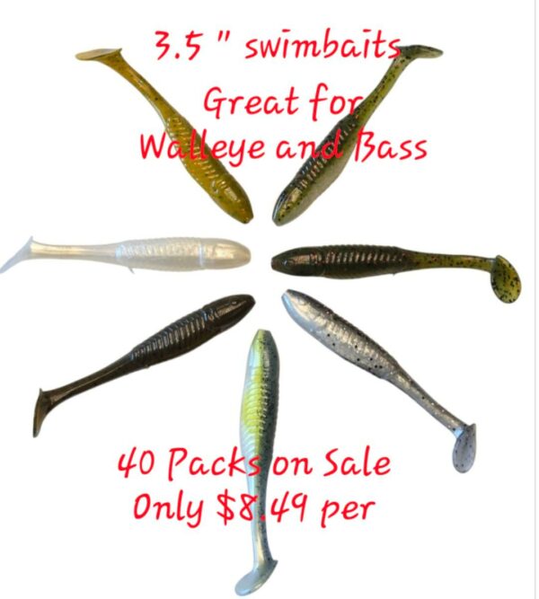 3.5" swim baits - Swim Jig Trailers